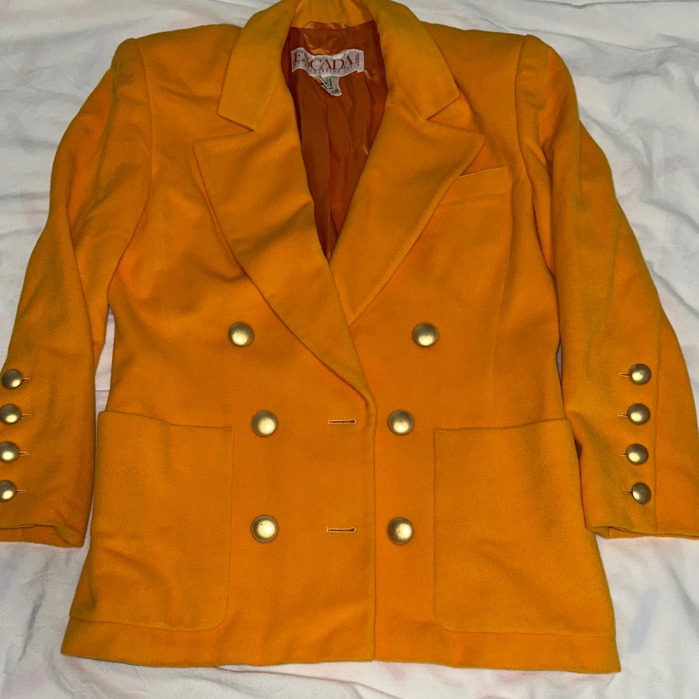 Escada Vibrant Blazer with Gold Buttons